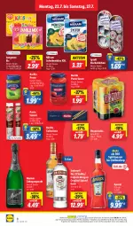 Gazetka promocyjna Lidl - Aktionsprospekt - Gazetka - ważna od 27.07 do 27.07.2024 - strona 12 - produkty: angebot, aperol, barilla, Cap, captain morgan, coupon, desperados, eis, elle, fisch, gin, jahrgangssekt, Käse, langnese, langnese eis, lysell, milram, mumm, ndk, original spiced gold, pasta, Pasta Sauce, pesto, salami, sauce, Schal, Schale, sekt, smirnoff, spirituosen, teller, Ti, vodka