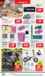 Gazetka promocyjna Lidl - Aktionsprospekt - Gazetka - ważna od 27.07 do 27.07.2024 - strona 22 - produkty: akku, angebot, Anhänger, Armband, Armbanduhr, decke, Deckel, deckfarbkasten, dell, E-Bike, eis, Elan, elle, Fahrrad, fasermaler, Federmäppchen, Hefte, Holz, HP, Kinder, Leuchte, leuchten, messer, Mode, natur, ndk, Palette, Pinsel, rel, Ria, rwe, sac, Sammelmappen, Schal, Schale, Schere, Sport, stifte, Tasche, Ti, uhr, wasser, ZTE