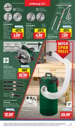 Gazetka promocyjna Lidl - Aktionsprospekt - Gazetka - ważna od 27.07 do 27.07.2024 - strona 29 - produkty: adapter, angebot, Behälter, coupon, eis, Elektro, Handkreissäge, Holz, Japansäge, ndk, papier, Parkside, Persona, reis, reiss, Ria, ring, säge, schlauch, Ti, Waage, wasser, werkzeug, ZTE