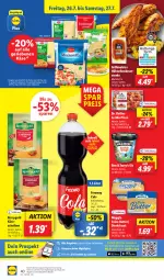 Gazetka promocyjna Lidl - Aktionsprospekt - Gazetka - ważna od 27.07 do 27.07.2024 - strona 54 - produkty: angebot, angebote, butter, cola, coupon, decke, Dr. Oetker, drucker, eis, Engel, grill, hähnchenbrust, Käse, kerrygold, kerze, meggle, Meister, papier, reis, steak, steaks, Streichzart, Ti, ZTE