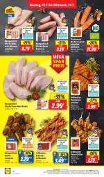 Gazetka promocyjna Lidl - Aktionsprospekt - Gazetka - ważna od 27.07 do 27.07.2024 - strona 8 - produkty: aktionspreis, angebot, bio, bratwurst, cevapcici, coupon, eis, filet, fisch, fische, Fischer, Frische Hähnchen, gewürz, grill, grillfackeln, grobe bratwurst, lachs, lachsfilet, Meister, minutenschnitzel, ndk, pute, putenbrust, reis, rind, rinder, rwe, Schal, Schale, schnitzel, schwein, schweine, steak, steaks, Ti, wein, weine, wurst, ZTE