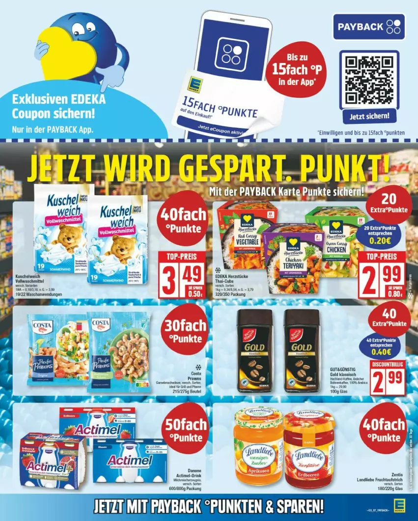 Aktueller Prospekt Edeka - Prospekte - von 13.01 bis 18.01.2025 - strona 11 - produkty: payback, Ria, vollwaschmittel, waschmittel, zucker