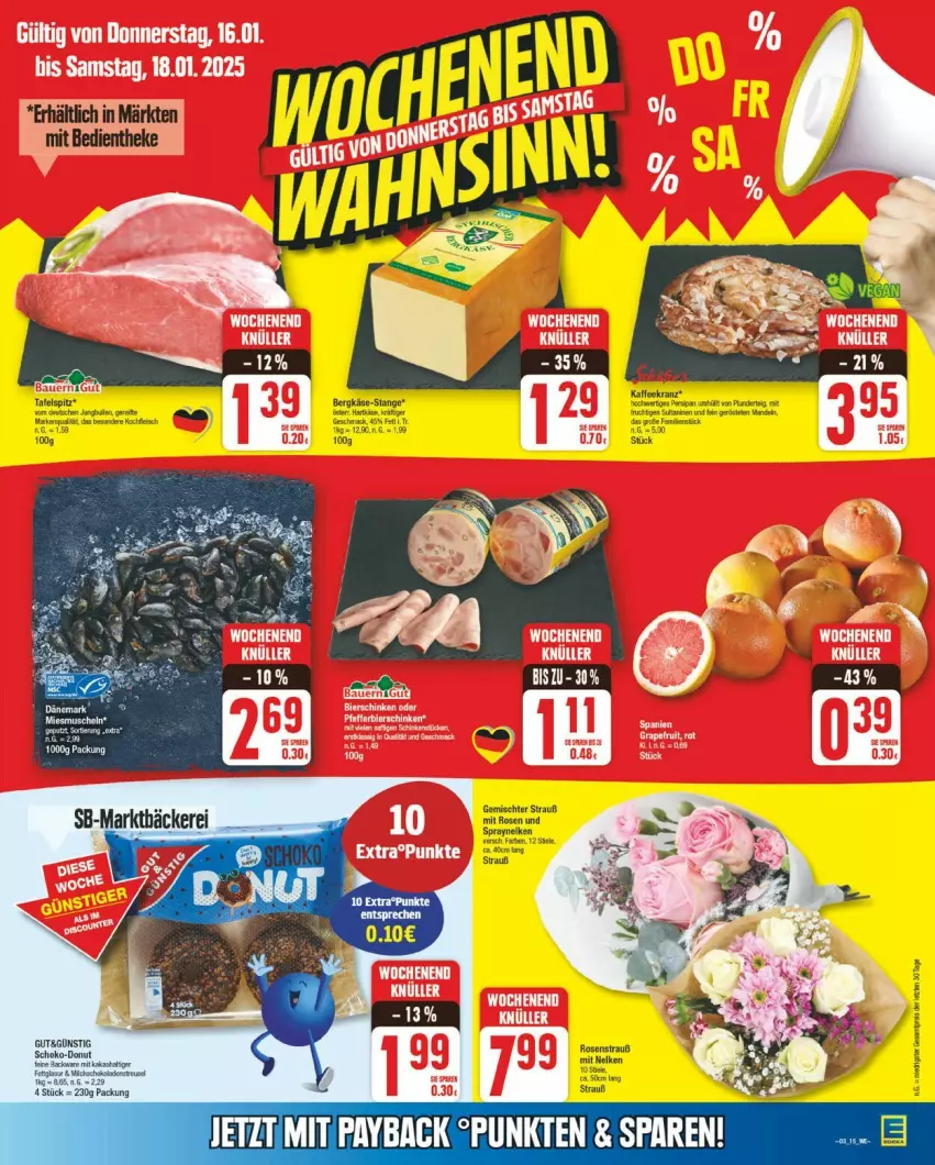 Aktueller Prospekt Edeka - Prospekte - von 13.01 bis 18.01.2025 - strona 19 - produkty: Bergkäse, Käse, rosen