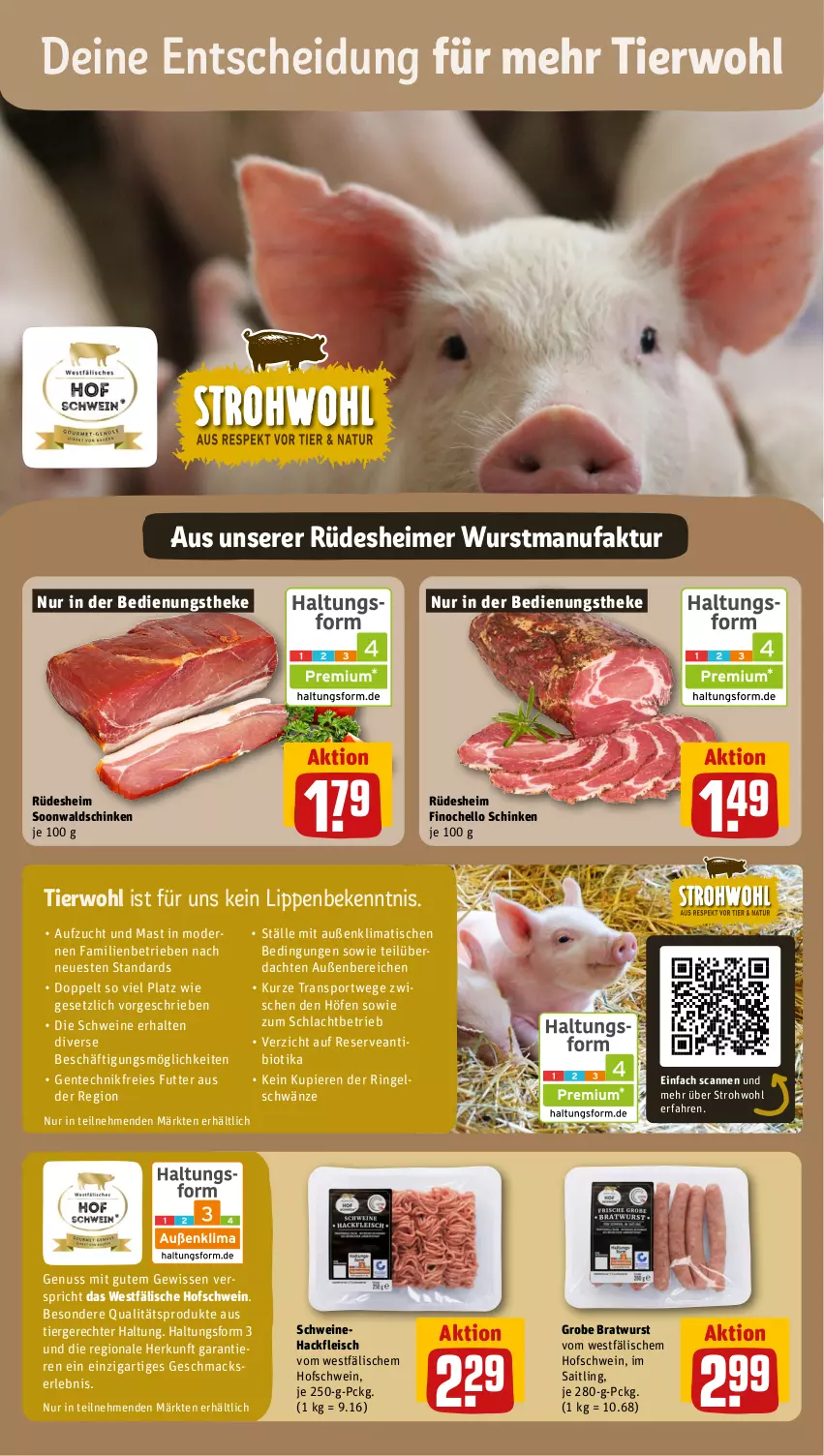 Aktueller Prospekt Rewe - Prospekte - von 04.09 bis 09.09.2023 - strona 10 - produkty: bio, bratwurst, eimer, eis, ente, Faktu, fleisch, grobe bratwurst, hackfleisch, mac, Mode, nuss, ring, schinken, schwein, schweine, Schweinehackfleisch, Sport, Ti, tisch, wein, weine, wurst