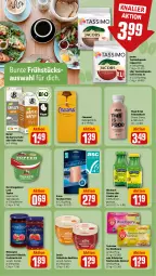 Gazetka promocyjna Rewe - Prospekte - Gazetka - ważna od 09.09 do 09.09.2023 - strona 14 - produkty: aufstrich, Becher, beere, bio, caffè crema, Cap, cappuccino, cin, drink, eis, elle, fenchel, filet, filets, forelle, frucht, fruchtaufstrich, getränk, hafer, jacobs, jacobs tassimo, kakao, konfitüre, kräuter, krone, limette, Mett, mövenpick, natur, oder kräuter, quark, rel, sim, speisequark, tassimo, tee, teekanne, Ti, topf, Topfen, zentis, zitrone