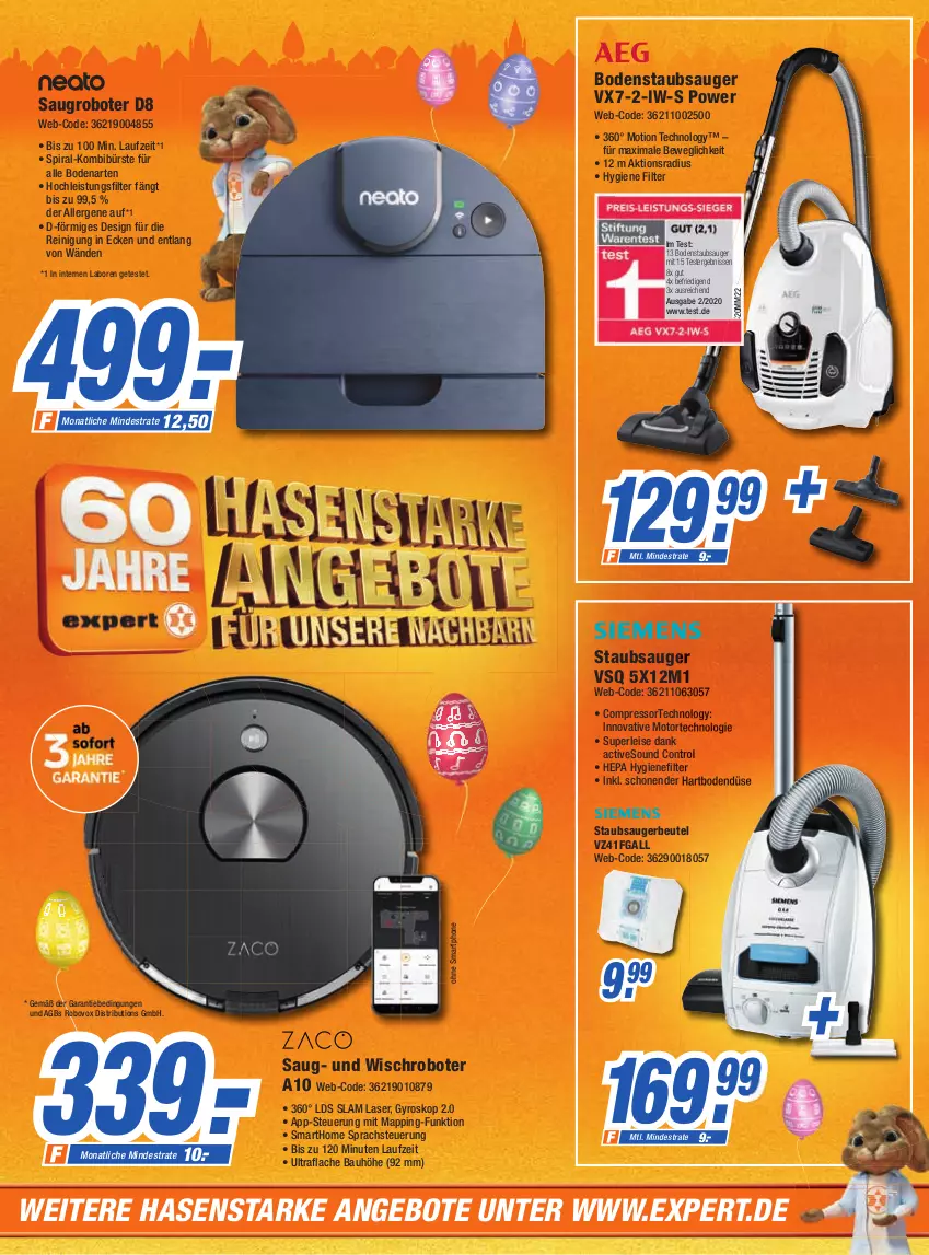 Aktueller Prospekt Expert Aalen - Prospekte - von 06.04 bis 12.04.2022 - strona 21 - produkty: angebot, angebote, Bau, beutel, bodenstaubsauger, bürste, eis, gyros, hygienefilter, Reinigung, Saugroboter, smartphone, staubsauger, staubsaugerbeutel, Ti, torte