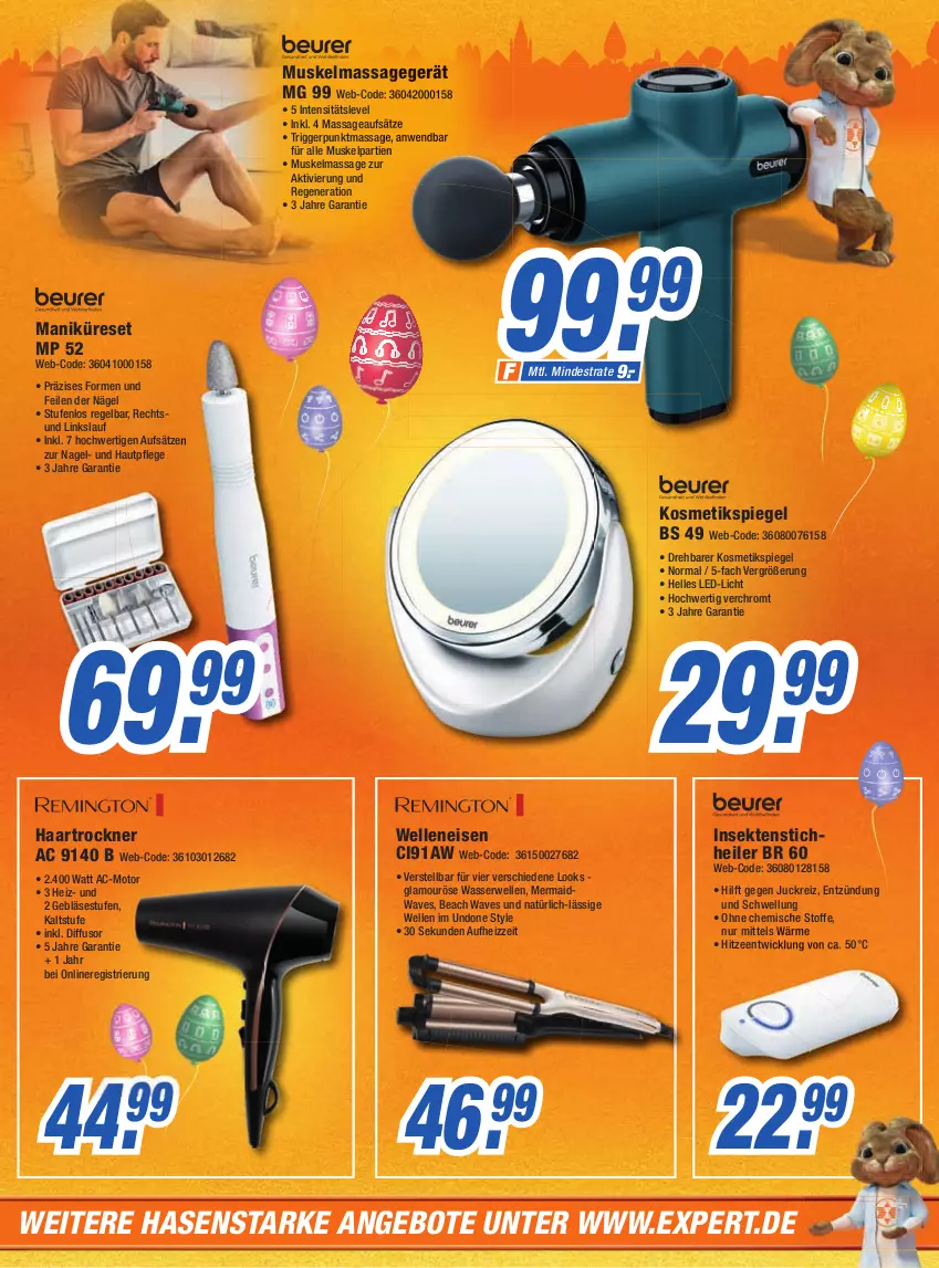 Aktueller Prospekt Expert Aalen - Prospekte - von 06.04 bis 12.04.2022 - strona 25 - produkty: angebot, angebote, eis, elle, haartrockner, Hautpflege, kosmetik, Kosmetikspiegel, led-licht, Massagegerät, rwe, sekt, spiegel, Ti, Trockner, wasser, WICK