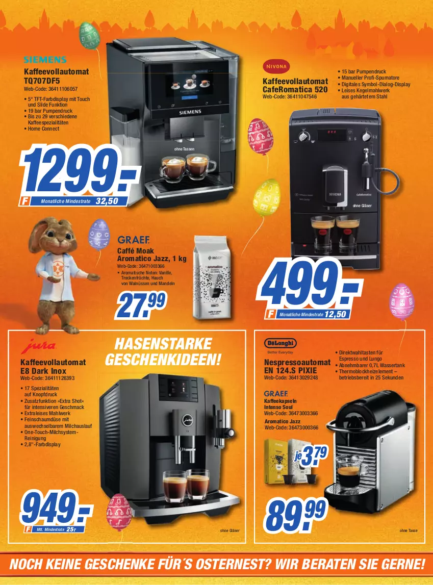 Aktueller Prospekt Expert Aalen - Prospekte - von 06.04 bis 12.04.2022 - strona 30 - produkty: auto, eis, elle, espresso, früchte, Gläser, intenso, kaffee, kaffeekapseln, kaffeespezialitäten, kaffeevollautomat, lungo, mac, mandel, mandeln, milch, nespresso, puma, Reinigung, Spezi, tasse, tft-farbdisplay, Ti, tisch, Trockenfrüchte, vanille, wasser, wassertank