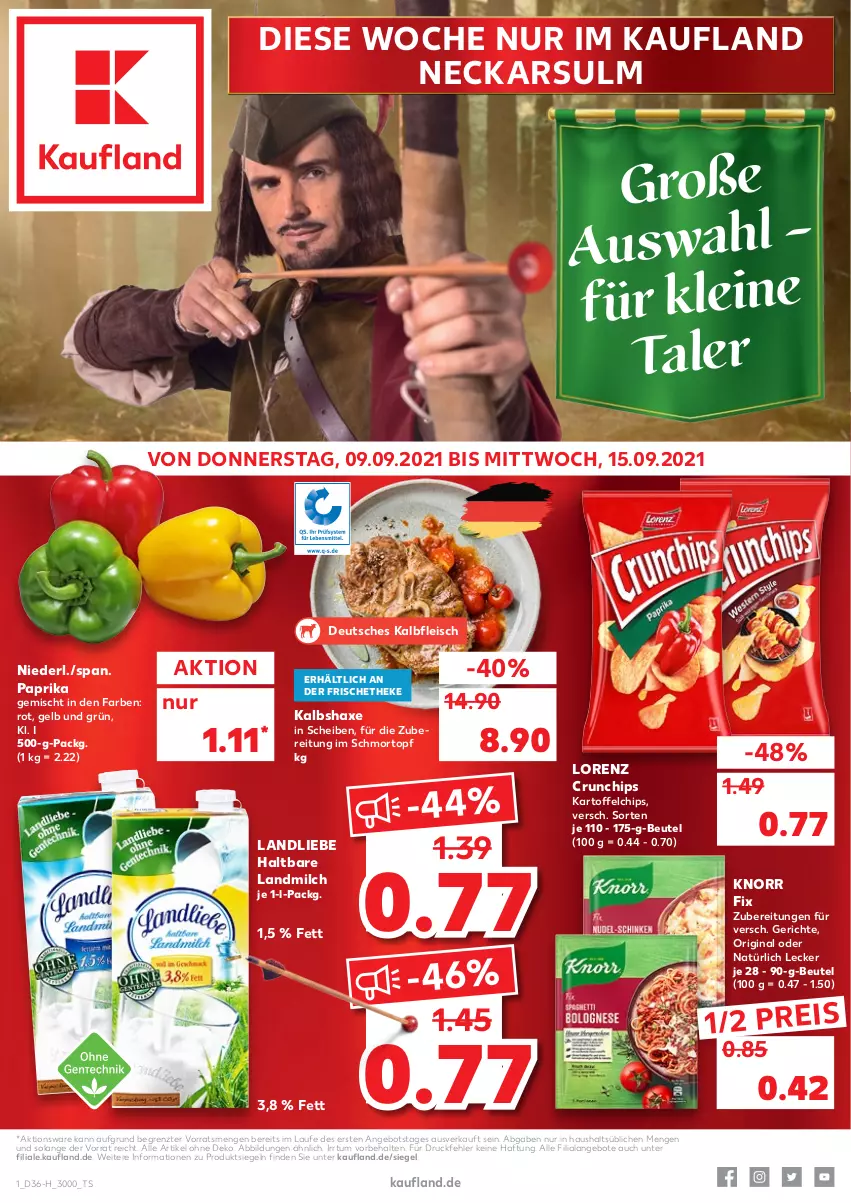 Aktueller Prospekt Kaufland - Spezielle Angebote - von 09.09 bis 15.09.2021 - strona 1