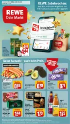 Gazetka promocyjna Rewe - Prospekte - Gazetka - ważna od 30.09 do 30.09.2023 - strona 1 - produkty: after eight, aktionspreis, alpenmilch, angebot, angebote, aust, avocado, Becher, bio, bohne, bohnen, bohnenkaffee, bourbon, bourbon vanille, caramel, choco crossies, coupon, coupons, crossies, eis, gemahlener bohnenkaffee, Hohes C, jacobs, jacobs krönung, kaffee, mac, macadamia, milch, milka, milka schokolade, mövenpick, nestlé, nuii, reis, saft, schoko, schokolade, telefon, Ti, uhr, vanille, wiener, wiener würstchen, würstchen