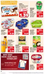 Gazetka promocyjna Kaufland - Prospekt - Gazetka - ważna od 23.08 do 23.08.2023 - strona 30 - produkty: angebot, baked potatoes, ball, banane, bananen, Becher, beutel, choco fresh, creme, dessert, ehrmann, eis, fleisch, fleischsalat, frucht, früchte, haselnuss, Haselnusscreme, joghur, joghurt, kartoffel, kartoffeln, Kinder, Kinder Choco fresh, margarine, mayonnaise, milch, mövenpick, nadler, nudel, nudeln, nuss, pflanze, pflanzen, Popp, potatoes, pudding, sahne, salat, schoko, schokolade, teigwaren, Ti, vita, Vitamin D, vollmilch, Yo, ZTE