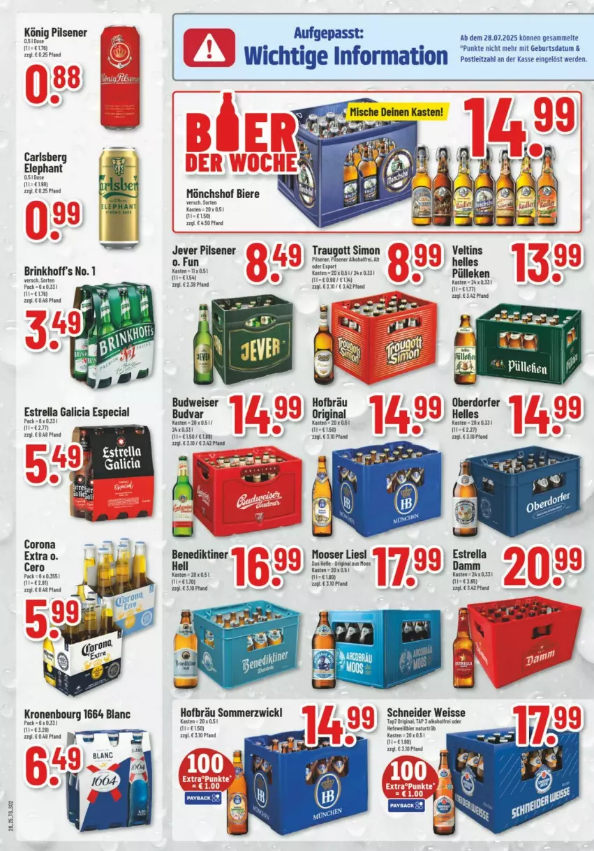 Aktueller Prospekt Trinkgut - Prospekte - von 06.07 bis 12.07.2025 - strona 2 - produkty: bier, Biere, budweiser, carlsberg, corona, corona extra, eis, elle, erde, gin, jever, jever pilsener, könig pilsener, krone, leitz, mönchshof, pils, pilsener, rel, sim, Ti, veltins, WICK