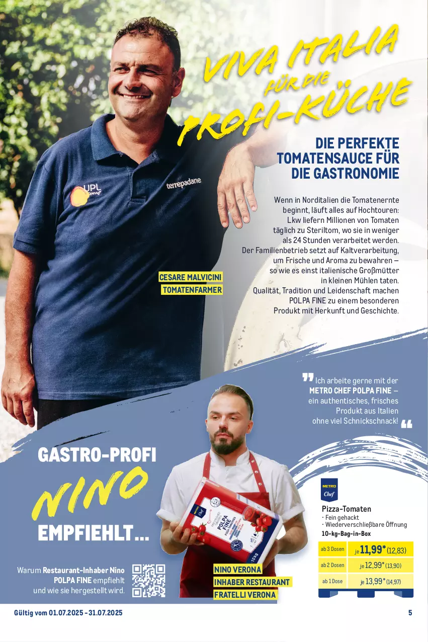 Aktueller Prospekt Metro - Monats-Menü - von 01.07 bis 31.07.2025 - strona 5 - produkty: bag-in-box, cin, erde, gin, leine, lion, mac, Metro, pizza, rum, sauce, Ti, tisch, tomate, tomaten, tomatensauce
