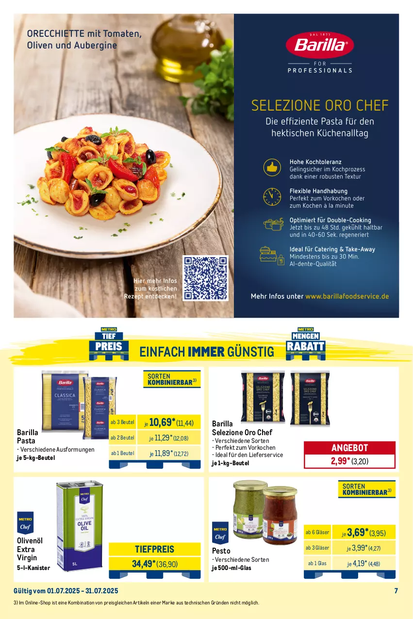 Aktueller Prospekt Metro - Monats-Menü - von 01.07 bis 31.07.2025 - strona 7 - produkty: Ajvar, angebot, Artischocken, barilla, beutel, bratwurst, eis, gewürz, Gewürzgurke, gewürzgurken, gin, Gläser, gurke, gurken, Kühne, lieferservice, olive, oliven, olivenöl, olivenöl extra, pasta, pesto, prosciutto, Prosciutto di Parma, reis, ring, rostbratwurst, salsiccia, thüringer rostbratwurst, Ti, tiefpreis, tisch, wurst