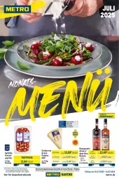 Gazetka promocyjna Metro - Monats-Menü - Gazetka - ważna od 31.07 do 31.07.2025 - strona 1 - produkty: amaro, eis, flasche, getränk, getränke, grana, grana padano, HP, kirsch, LG, mac, Metro, milch, padano, Palette, paprika, rama, ramazzott, ramazzotti, Rana, reis, rosato, Ti, tiefpreis, tisch, uhr, zott