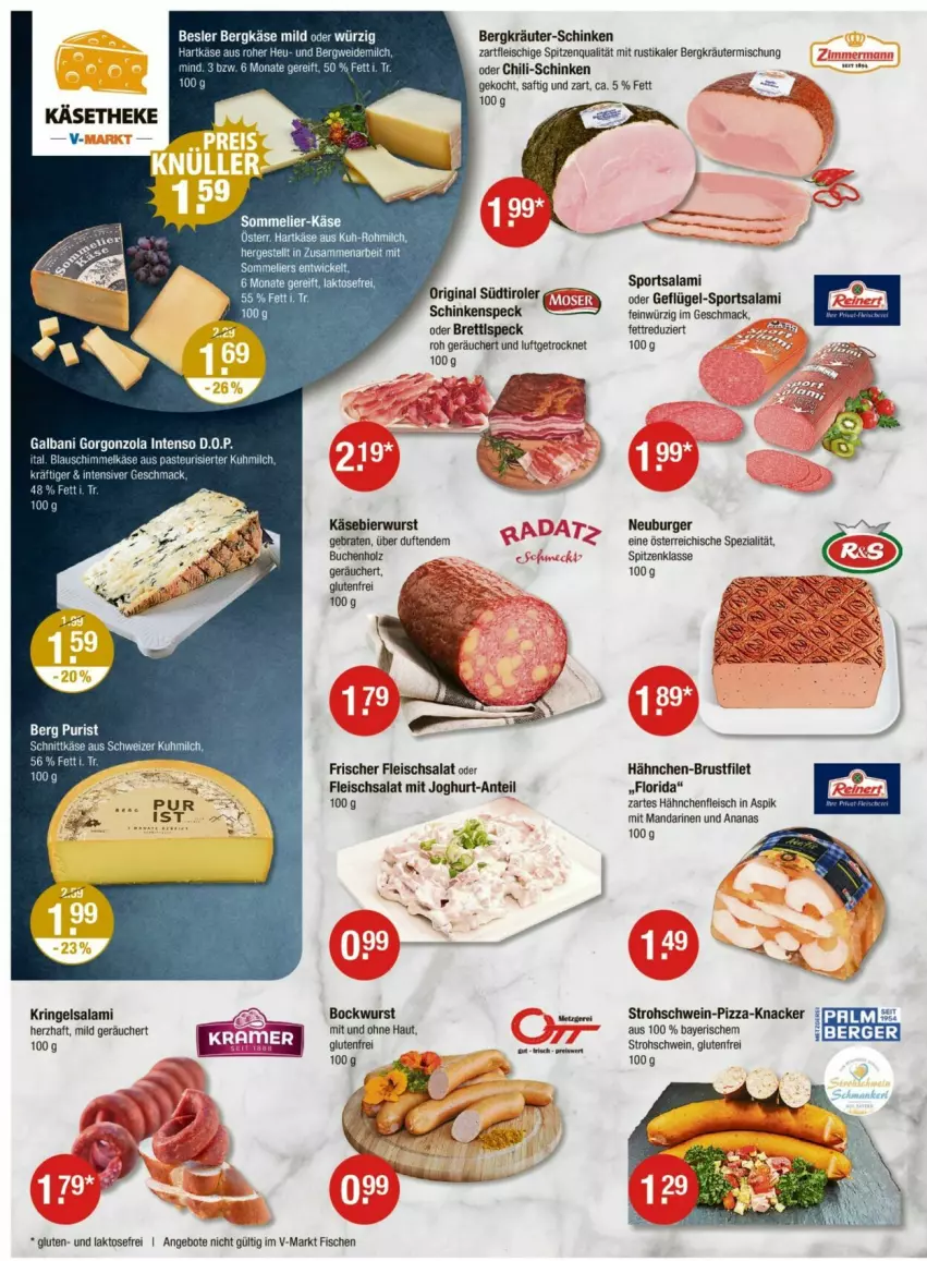 Aktueller Prospekt Vmarkt - Prospekte - von 22.05 bis 28.05.2025 - strona 2 - produkty: ananas, angebot, angebote, Berger, Bergkäse, bier, bockwurst, braten, brustfilet, buch, burger, chili, eis, filet, fisch, fische, fleisch, fleischsalat, galbani, Geflügel, gin, gorgonzola, hähnchen-brustfilet, Hähnchenfleisch, hartkäse, Heu, Holz, intenso, joghur, joghurt, Käse, knacker, kräuter, Kräutermischung, mac, mandarine, mandarinen, milch, Neuburger, pizza, ring, saft, salami, salat, schinken, schinkenspeck, schnittkäse, schwein, Speck, Spezi, spitzenqualität, Sport, südtiroler, Ti, wein, WICK, wurst