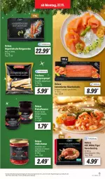 Gazetka promocyjna Lidl - Aktionsprospekt - Gazetka - ważna od 02.12 do 02.12.2023 - strona 17 - produkty: alkohol, angebot, beere, beeren, chili, eis, garnelen, lachs, olive, oliven, olivenöl, olivenöl extra, Räucherlachs, reis, ring, Schal, Schale, schnitten, schott, spargel, stangenspargel, Ti, tisch, ZTE