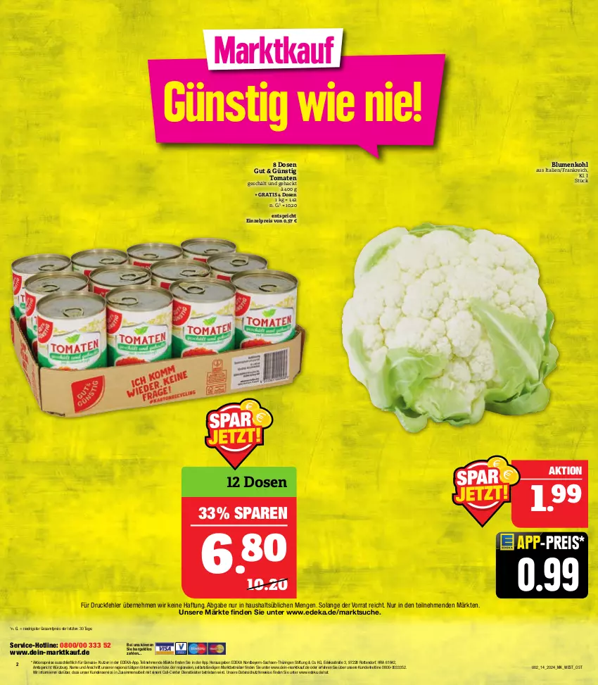 Aktueller Prospekt Marktkauf - Prospekt - von 31.03 bis 06.04.2024 - strona 2 - produkty: aktionspreis, Astra, blume, blumen, blumenkohl, deka, eis, ente, nuss, reis, ring, sac, Ti, tomate, tomaten, ZTE