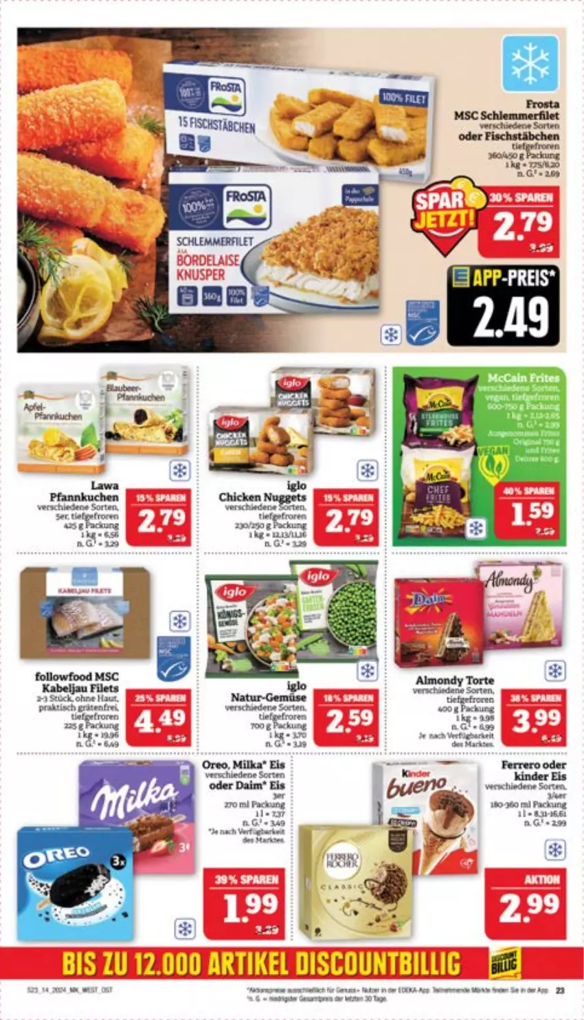 Aktueller Prospekt Marktkauf - Prospekt - von 31.03 bis 06.04.2024 - strona 25 - produkty: auer, eis, ferrero, filet, filets, iglo, Kinder, natur, tee, Ti, tisch