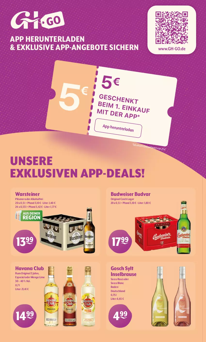 Aktueller Prospekt Getraenke Hoffmann - Prospekte - von 23.03 bis 28.03.2026 - strona 9 - produkty: alkohol, angebot, angebote, Bad, brause, budweiser, ecco, eis, gin, Havana Club, mango, pils, pilsener, rum, steiner, warsteiner