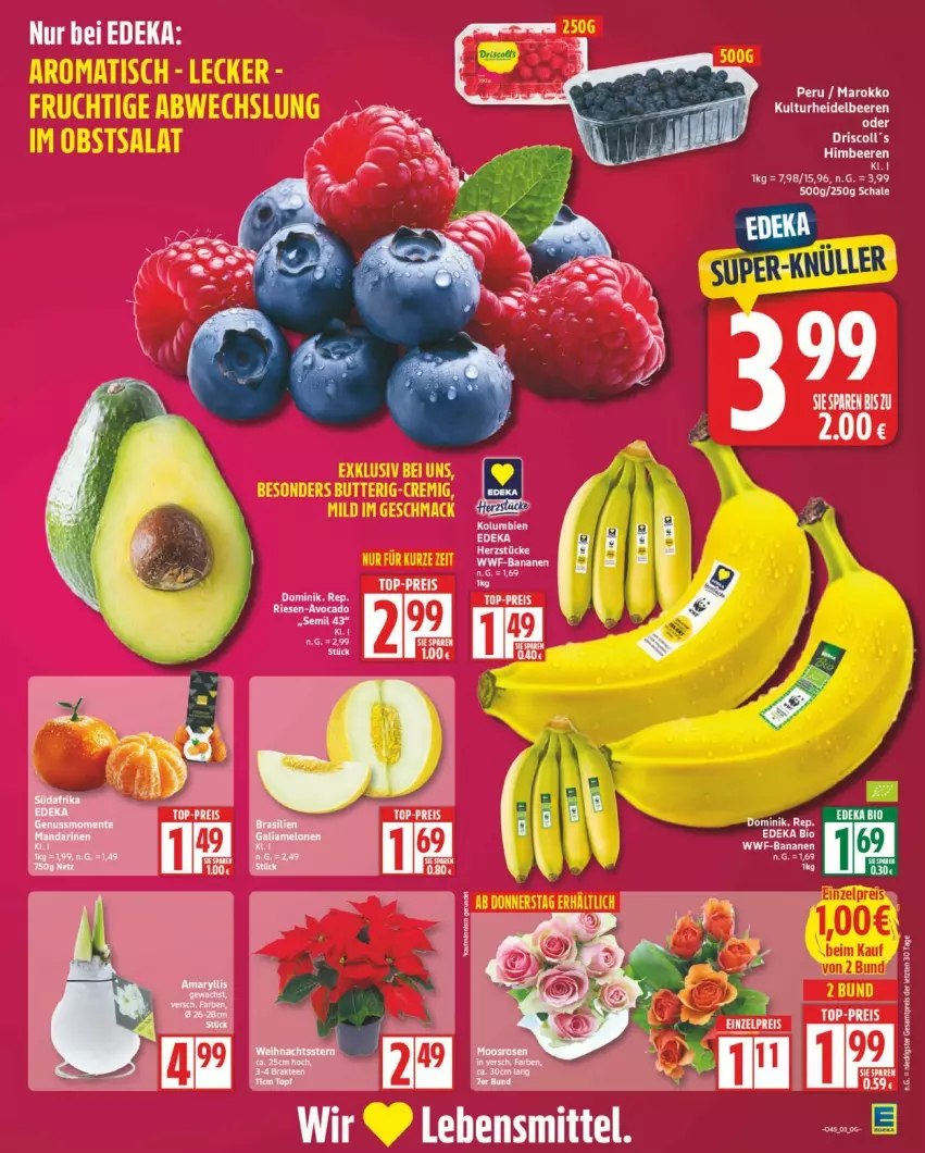 Aktueller Prospekt Edeka - Prospekte - von 03.11 bis 08.11.2025 - strona 3 - produkty: beere, beeren, deka, heidelbeere, heidelbeeren, Schal, Schale, Ti