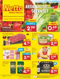 Gazetka promocyjna Netto Marken-Discount - Filial-Angebote - Gazetka - ważna od 15.07 do 15.07.2023 - strona 1 - produkty: angebot, beere, beeren, bestpreis, eis, eisbergsalat, erdbeere, erdbeeren, fleisch, fol epi, hackfleisch, hackfleisch gemischt, jacobs, jacobs krönung, kaffee, kerrygold, kerrygold extra, Kinder, kinder schokolade, krombache, krombacher, krombacher pils, ndk, pils, reis, rind, salat, salz, Schal, Schale, schoko, schokolade, schwein, Ti, wein, Yo, yogurette, ZTE