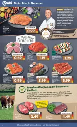 Gazetka promocyjna Combi - Prospekte - Gazetka - ważna od 11.06 do 11.06.2022 - strona 4 - produkty: Bau, bier, Biere, dressing, eis, entrecôte, filet, fleisch, fleischsommelier, Geflügel, gewürz, grill, lachs, mac, natur, nudel, nudelsalat, nuss, pute, putensteaks, rind, rinder, rinderfilet, rindfleisch, saft, salat, schnitten, schwein, schweine, schweinefleisch, spareribs, steak, steaks, Ti, wein, weine