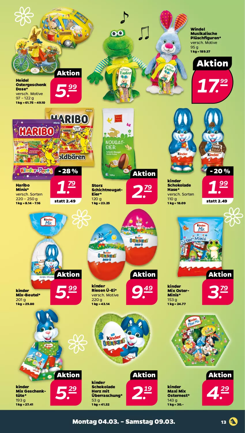 Aktueller Prospekt Netto - Woche 10 - von 04.03 bis 09.03.2024 - strona 13 - produkty: beutel, eier, haribo, Kinder, Kinder Maxi, kinder schokolade, Plüsch, schoko, schokolade, Ti, Tüte