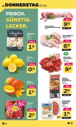 Gazetka promocyjna Netto - Woche 10 - Gazetka - ważna od 09.03 do 09.03.2024 - strona 24 - produkty: Berger, bratwurst, champignon, champignons, Frische Hähnchen, gulasch, mango, nürnberger, Pink Lady, ponnath, rind, rinder, rindergulasch, rostbratwurst, Ti, wurst, zitrone, zitronen