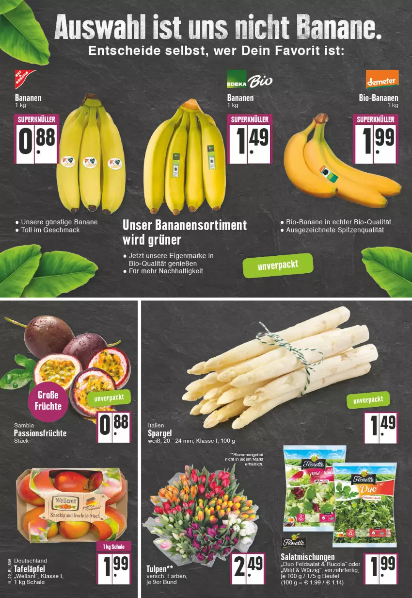 Aktueller Prospekt Edeka - Angebote der Woche - von 14.03 bis 19.03.2022 - strona 6 - produkty: ambia, angebot, banane, bananen, bio, bio-bananen, blume, blumen, cola, eis, feldsalat, frucht, früchte, mac, reis, rucola, salat, spargel, tee, Ti, Wella