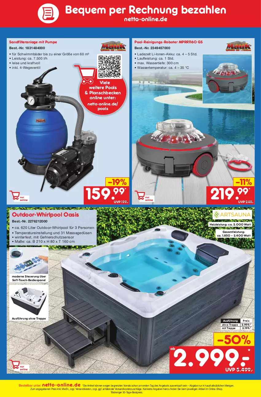 Aktueller Prospekt Netto Marken-Discount - Filial-Angebote - von 19.06 bis 24.06.2023 - strona 45 - produkty: akku, angebot, bestpreis, eis, kraft, mam, Mode, ndk, planschbecken, pool, Reinigung, reis, sandfilteranlage, telefon, Ti, wasser, Whirlpool, ZTE