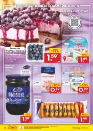 Gazetka promocyjna Netto Marken-Discount - Filial-Angebote - Gazetka - ważna od 24.06 do 24.06.2023 - strona 18 - produkty: almette, beere, beeren, bestpreis, cheesecake, creme, eis, frischkäse, frucht, heidelbeere, heidelbeeren, Käse, konfitüre, konfitüre extra, kuchen, leine, Mett, ndk, nordzucker, quark, reis, rezept, rezepte, sac, Schal, Schale, speisequark, Ti, torte, zucker