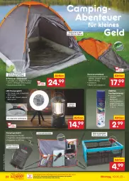 Gazetka promocyjna Netto Marken-Discount - Filial-Angebote - Gazetka - ważna od 24.06 do 24.06.2023 - strona 24 - produkty: Bau, bio, dusche, eis, elle, ente, Finish, Klappbox, laterne, leine, ndk, reis, sac, schlafsack, schlauch, Ti, ventilator, wasser, Zelt