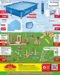 Gazetka promocyjna Zimmermann - Prospekte - Gazetka - ważna od 14.05 do 14.05.2022 - strona 12 - produkty: angebot, angebotspreis, dip, eis, elle, Garten, Holz, Kescher, Kugel, mikado, pool, Pool-Thermometer, reis, Ria, ring, rwe, schwamm, sonderposten, steel pro, tee, teller, thermometer, Ti