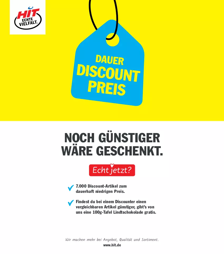 Aktueller Prospekt Hit - Wochenprospekt - von 10.06 bis 14.06.2025 - strona 16 - produkty: auer, discount, eis, lindt, reis, schoko, schokolade, Ti