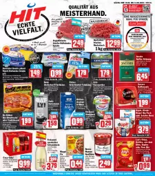 Gazetka promocyjna Hit - Wochenprospekt - Gazetka - ważna od 14.06 do 14.06.2025 - strona 1 - produkty: alkohol, almighur, almighurt, arla, auto, Becher, Beemster, beutel, bonne maman, bugles, Buko, champion, chips, coca-cola, cola, die ofenfrische, Doritos, Dr. Oetker, drink, duplo, ehrmann, eis, feta, flasche, freixenet, frischkäse, frucht, gouda, hafer, Haferdrink, holländischer schnittkäse, hüftsteak, hüftsteaks, jacobs, kaffee, kaffeepads, Käse, Kinder, kinder riegel, konfitüre, lebensmittel, mac, maggi, maggi fix, mam, Meister, milch, natur, Ofen, patros, reis, riegel, rind, rinder, salz, schnittkäse, schoko, senseo, steak, steaks, Ti, tisch, tradizionale, weidemilch, weihenstephan, wein, ZTE, zucker