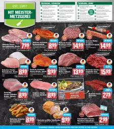 Gazetka promocyjna Hit - Wochenprospekt - Gazetka - ważna od 14.06 do 14.06.2025 - strona 4 - produkty: auer, bacon, Bau, Bauer, beef, berliner, bio, braten, burger, cevapcici, eis, ente, erde, fleisch, Geflügel, geschnetzeltes, gewürz, gulasch, hackfleisch, hamburger, jungbullen, Kalbsleber, kotelett, Meister, mit gemüse, monitor, nackenkoteletts, natur, pfeffer, pute, reis, Ria, rind, rinder, rinderhackfleisch, rindfleisch, ring, roastbeef, Rückenbraten, rum, rumpsteak, schinken, schinkenbraten, schnitzel, schwein, schweine, Spezi, Sport, steak, steaks, Ti, Tiere, tisch, wein, weine, Zelt, ZTE