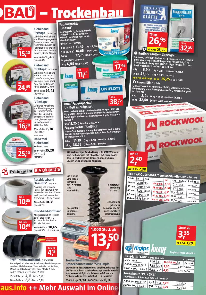 Aktueller Prospekt Bauhaus - Prospekte - von 30.04 bis 04.06.2022 - strona 39 - produkty: auer, Bau, Beba, berliner, Brei, decke, eis, elle, fenster, Finish, Holz, knauf, latte, LG, Nike, papier, Rauch, reifen, ring, rwe, sac, spachtel, spee, Tapete, Tapeten, tee, Ti, tisch, tuc, wasser