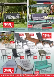 Gazetka promocyjna Bauhaus - Prospekte - Gazetka - ważna od 04.06 do 04.06.2022 - strona 10 - produkty: aluminiumgestell, Bank, Bona, braun, ente, gefu, hollywoodschaukel, Holz, HP, kissen, korb, lack, LG, Liege, mac, Pflegeöl, rel, relaxsessel, Ria, ring, Rückenkissen, rückenlehne, Schaukel, sessel, sitzkissen, Spezi, stapelsessel, stapelstuhl, String, stuhl, tablet, tablett, tee, Ti