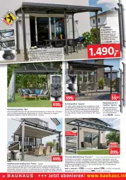 Gazetka promocyjna Bauhaus - Prospekte - Gazetka - ważna od 04.06 do 04.06.2022 - strona 28 - produkty: aluminiumgestell, Bau, beleuchtung, Bona, eis, elle, ente, erde, HP, lack, latte, led-beleuchtung, LG, Liege, paneel, pavillon, Spezi, Terrassenüberdachung, Ti, tisch, uv-schutz, wasser