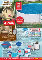 Gazetka promocyjna Bauhaus - Prospekte - Gazetka - ważna od 04.06 do 04.06.2022 - strona 6 - produkty: Bad, Bau, bio, biozidprodukte, Desinfektion, eis, Elektro, elle, Garten, Kescher, kraft, LG, natur, Ofen, papier, pool, Puzzle, Rauch, Reinigung, rwe, sandfilteranlage, schlauch, tablet, tablett, Tablette, tee, Teleskop, Ti, uhr, wasser