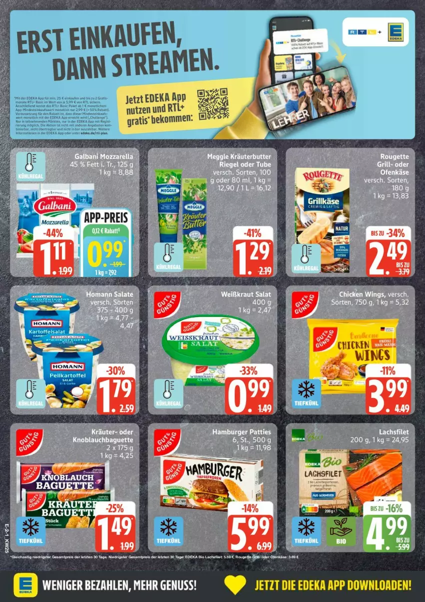 Aktueller Prospekt Edeka - Prospekte - von 15.06 bis 20.06.2026 - strona 2 - produkty: baguette, Bebe, beko, chicken wings, deka, eier, filet, Käse, knoblauch, Knoblauchbaguette, kräuter, lachs, lachsfilet, LG, Ofen, Ofenkäse, riegel, Ti, ZTE