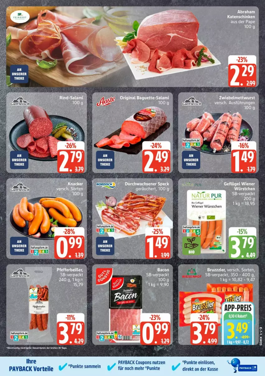 Aktueller Prospekt Edeka - Prospekte - von 15.06 bis 20.06.2026 - strona 7 - produkty: coupon, coupons, payback, wiener, wiener würstchen, würstchen