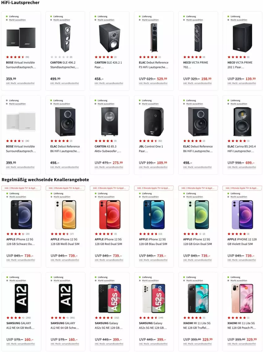 Aktueller Prospekt Media Markt - Prospekte - von 02.03 bis 09.03.2022 - strona 11 - produkty: angebot, angebote, Apple, apple iphone, Bose, Dual SIM, iphone, IPhone 12, jbl, lautsprecher, ndk, Samsung, samsung galaxy, Samsung Galaxy A, Samsung Galaxy A12, sim, Subwoofer, Ti, versandkostenfrei