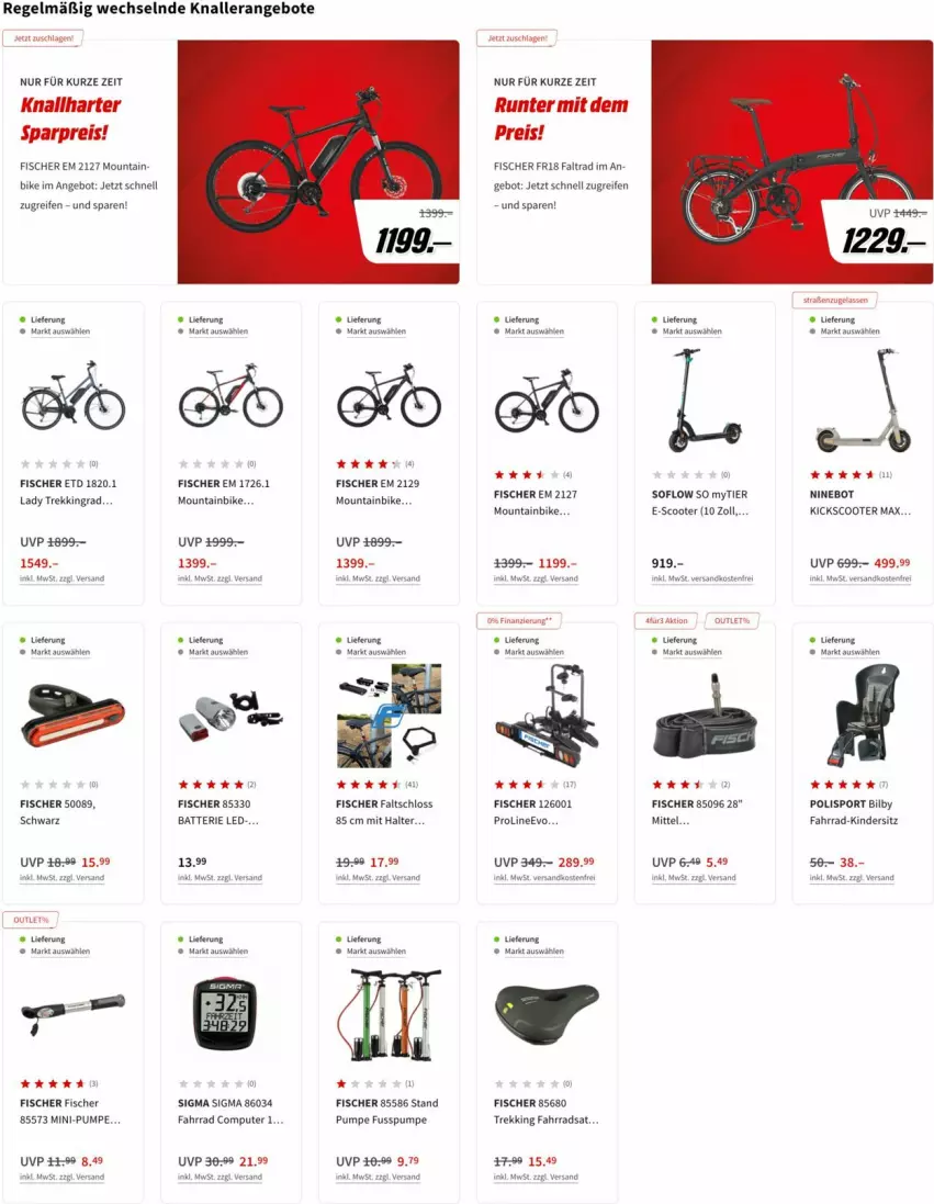 Aktueller Prospekt Media Markt - Prospekte - von 02.03 bis 09.03.2022 - strona 5 - produkty: angebot, angebote, batterie, computer, eis, Fahrrad, Faltschloss, fisch, fische, Fischer, Kinder, Kindersitz, Mountainbike, ndk, pute, reifen, reis, scooter, sigma, Sport, Ti, versandkostenfrei