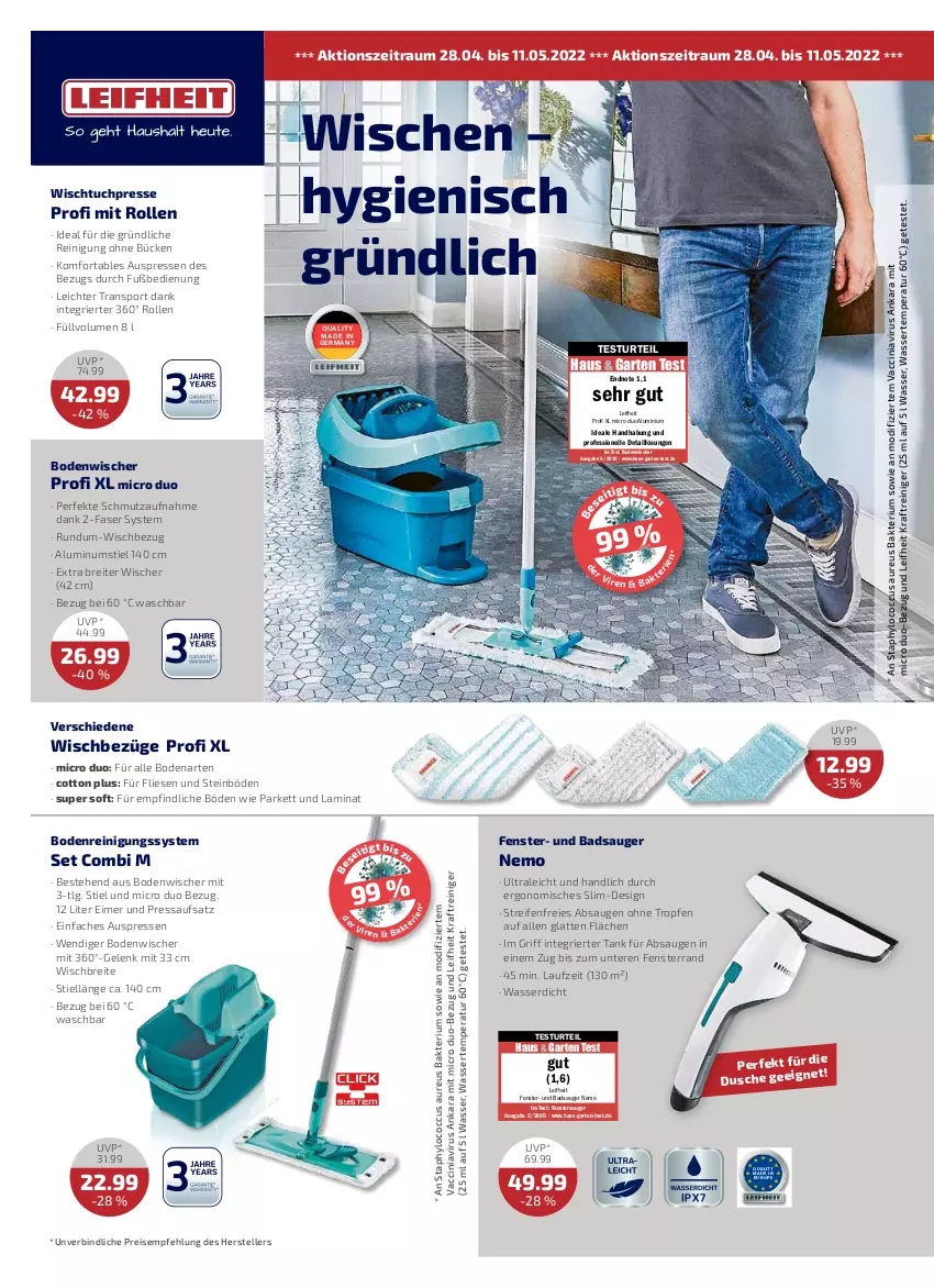 Aktueller Prospekt Vmarkt - V-Markt - von 28.04 bis 04.05.2022 - strona 14 - produkty: ACC, Bad, bodenwischer, Brei, cin, eimer, eis, elle, fenster, fenstersauger, Garten, Germ, HP, Hylo, kraft, laminat, latte, leifheit, LG, reifen, reiniger, Reinigung, reis, Sport, teller, Ti, tuc, wasser, Wischtuchpresse