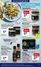 Gazetka promocyjna AldiSud - ALDI Sortiment - Gazetka - ważna od 31.03 do 31.03.2022 - strona 15 - produkty: aceto, aceto balsamico, aldi, alle artikel ohne dekoration, balsam, balsamico, basilikum, bier, cin, creme, dekoration, eier, eis, feinschmecker, fisch, fische, Fischer, flasche, garnier, Geflügel, Geflügelfond, gin, korn, kräuter, LG, Mode, natur, nuss, pesto, pilze, pinienkerne, reis, rezept, rezepte, Ria, Schere, spargel, Steinpilze, teigwaren, Ti, tisch, tomate, tomaten, Trüffel, tuc, Wild, Yo, ZTE