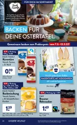 Gazetka promocyjna AldiSud - ALDI Sortiment - Gazetka - ważna od 31.03 do 31.03.2022 - strona 24 - produkty: aldi, alle artikel ohne dekoration, backmischung, beutel, bier, bio, bourbon, bourbon vanille, braun, dekoration, eis, elle, erde, gin, Hefe, kakao, karamell, keks, kuchen, leine, natur, reis, rohrzucker, Schal, Schale, schnitten, schoko, teller, Ti, torte, vanille, wiener, ZTE, zucker