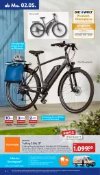 Gazetka promocyjna Aldi Nord - Aldi-Vorschau - Gazetka - ważna od 07.05 do 07.05.2022 - strona 18 - produkty: akku, blaupunkt, dell, E-Bike, eis, Fahrrad, Fahrradtasche, gin, Kette, kraft, Mode, prophete, reis, rücklicht, rwe, Schal, Tasche, taschen, Ti, ZTE