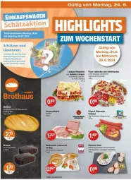 Gazetka promocyjna Vmarkt - Prospekte - Gazetka - ważna od 26.06 do 26.06.2024 - strona 18 - produkty: auer, bolognese, brot, buch, eier, emmentaler, gewürz, Gewürzgurke, gewürzgurken, gin, gurke, gurken, Hausmacher, Holz, kabanos, Käse, küche, Küchen, lasagne, leberkäs, leberkäse, leberwurst, mac, mehl, natur, paprika, pizza, radieschen, Rauch, ring, salat, Schal, Schale, schinken, Ti, weizenmehl, wiener, wurst